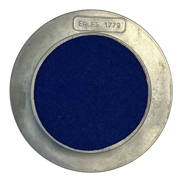 Vintage Eales 1779 Pewter Wine Bottle Coaster – “A Dinner Without Wine Is Like a - Picture 2 of 2